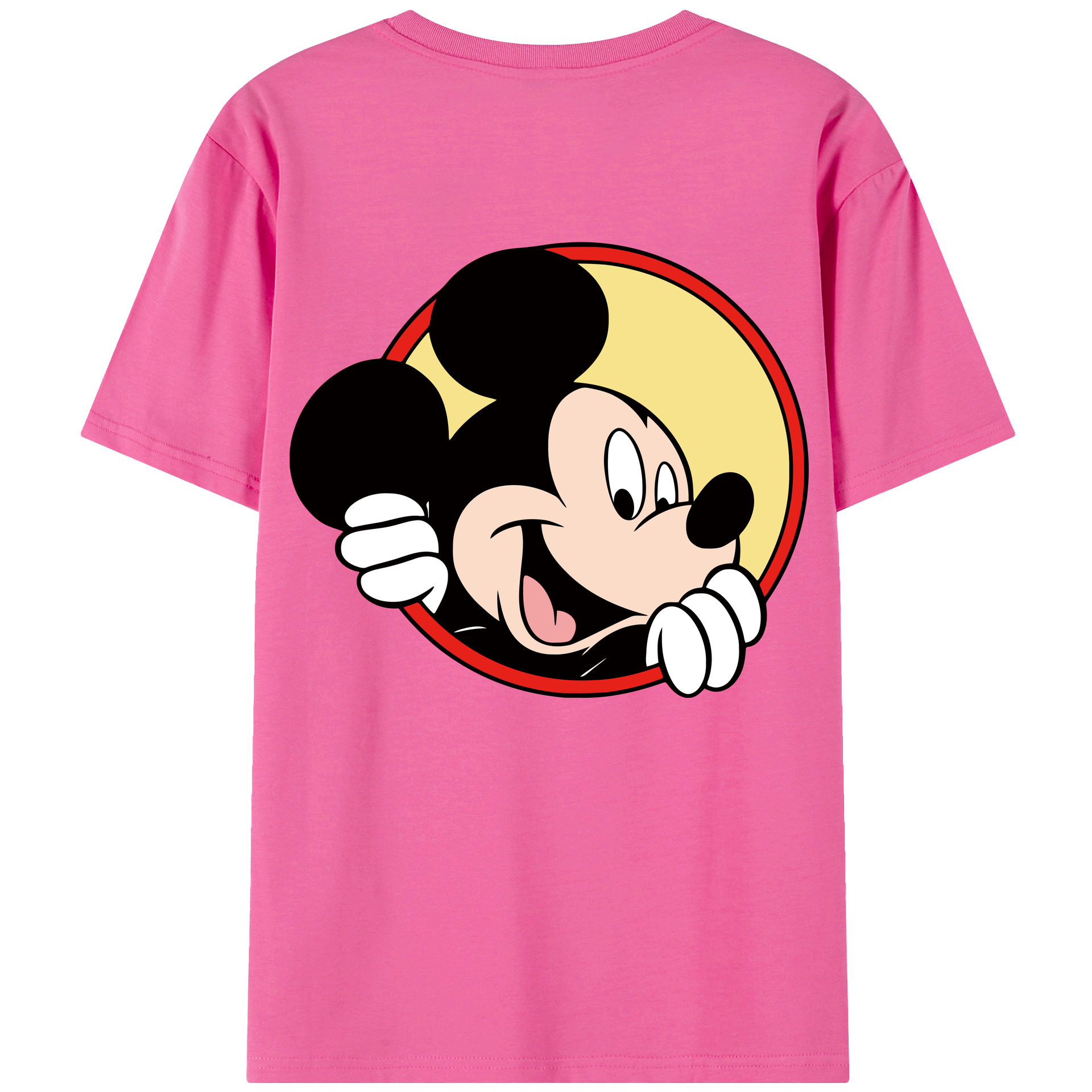 （画像用） ミッキーマウス Mickey Mouse レディース半袖Tシャツ(バックプリント)